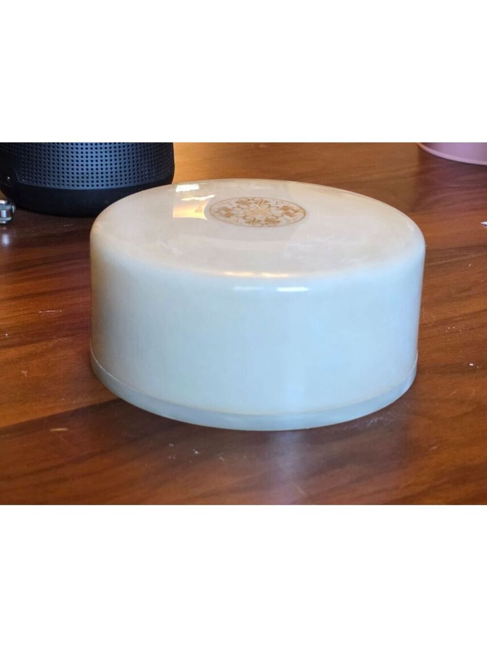 Vintage Viviane Woodard Pensées Dusting Powder Container Ivory Faux Marble